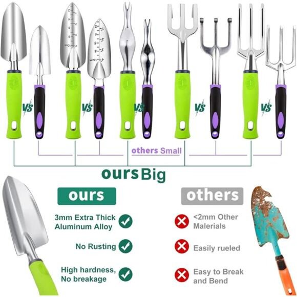 84 PCS Garden Tools Set,10pcs Succulent Tools Set Included 6pcs Large Heavy Duty - Picture 2 of 8
